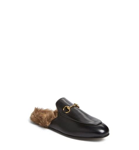 princetown genuine shearling loafer mule